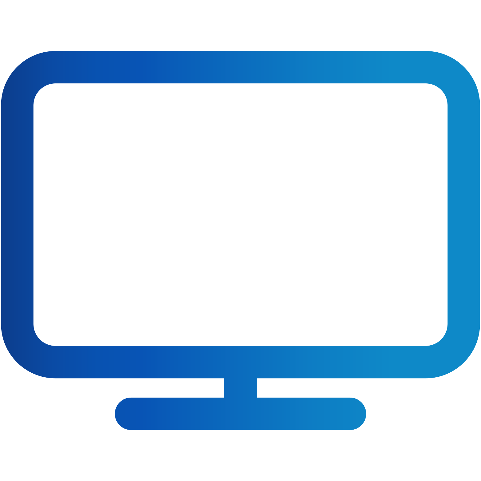 Computer monitor icon in blue